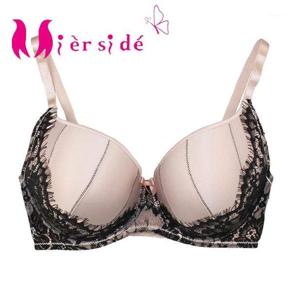 

mierside ra126 padded push up bra pink-black flower lace women underwear lingerie plus size 32-44 dd/ddd/e/f/ff/g/h1, Red;black