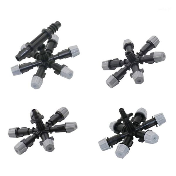 

multi-heads sprayer garden greenhouse irrigation sprinkler adjustable agriculture watering cooling misting nozzle 5 pcs1