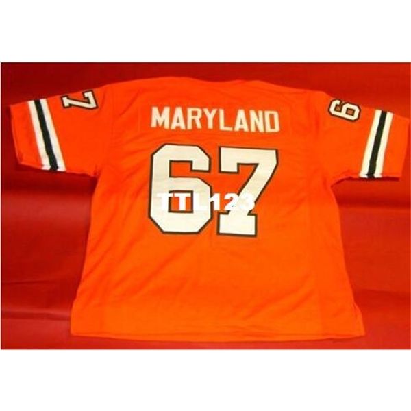 

123 custom orange #67 russell maryland university of miami hurricanes college jersey size s-4xl or custom any name or number jersey, Black