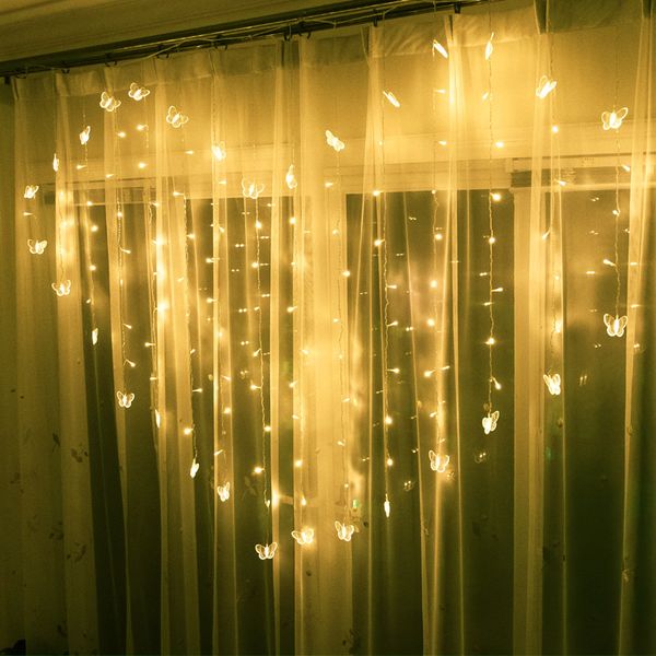 

led love heart colorful lamp festival window curtains icicle decoration lights string room copper wire flash lights 22xc l1