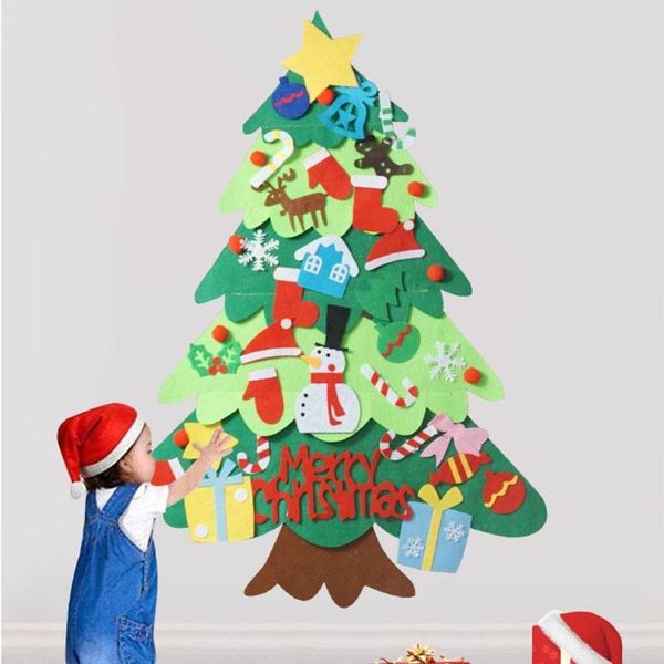 

christmas decorations felt tree fir diy xmas with gifts string year navidad lig q8v8