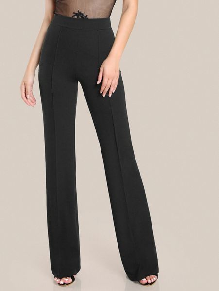 

high-rise straight-leg pants z8jz#, Black;white
