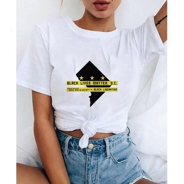 

casual white women t shirts plus size black lives matter letter printed short-sleeved female t-shirts femme