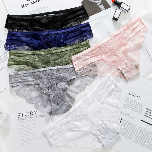 

lace low waist underwear women's comfortable and healthy cotton crotch, Black;pink