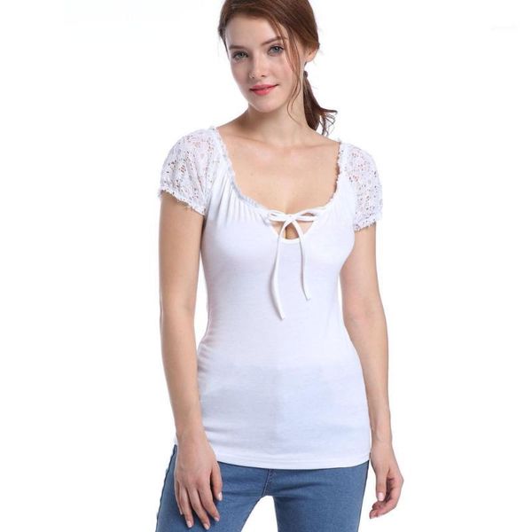 

shibever new lace short sleeve tshirt female white loose summer women fashion causal t shirt women 2018 nld10821
