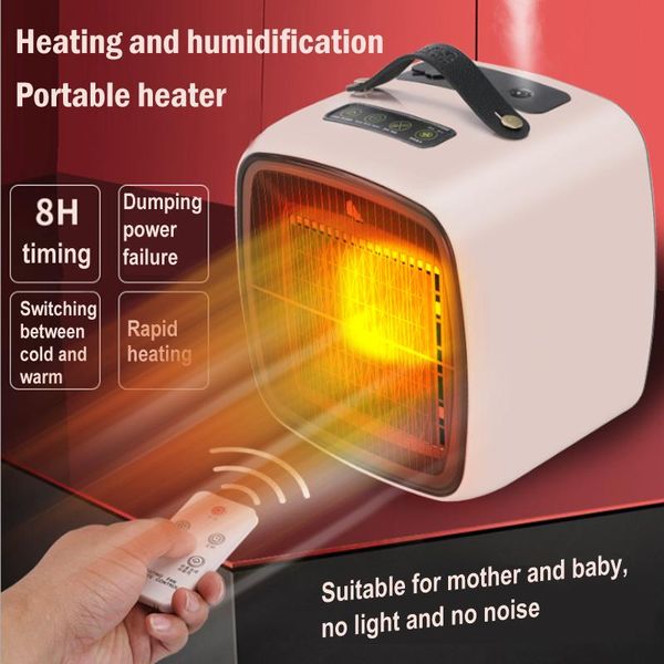 

3 in 1 fan heater humidifier portable electric heater deskheating warm fan home office room energy saving warm air blower