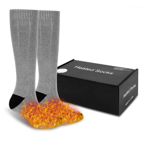 

heating sock cykling trekking elastic comfortable water resistant electric warm sock set socks men for basketball outdoor sport1, Black