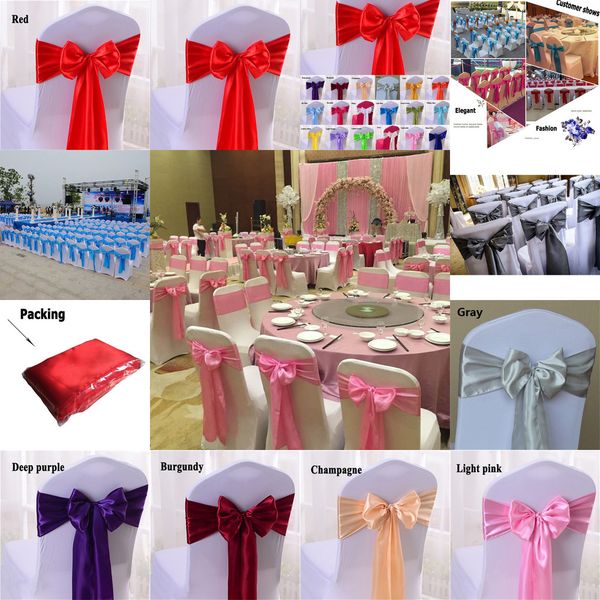 

cover sash bow tie ribbon decoration satin party supplies chair sashes for wedding deocoration 9 nrzo3