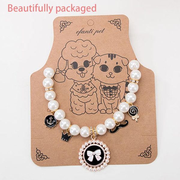 

handmade cat dogs necklace dog grooming necklaces pearl dogs accessories for dog pet products puppy jewelry mascotas accesorios wmthlr