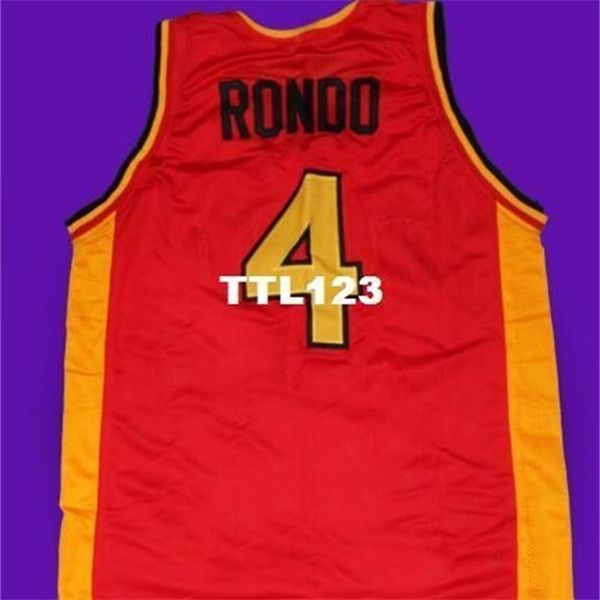 

vintage 121 #4 oak hill rajon rondo high school game college jersey size s-4xl or custom any name or number, Black