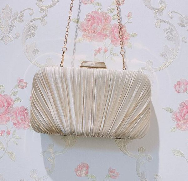 

women satin clutch bag rhinestone evening purse ladies day clutch chain handbag bridal wedding party bag