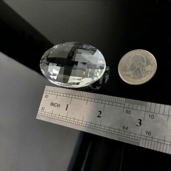 

50mm rugby clear oval egg cut glass crystal prism chandelier pendant diy suncatcher comet decor h bbydtw