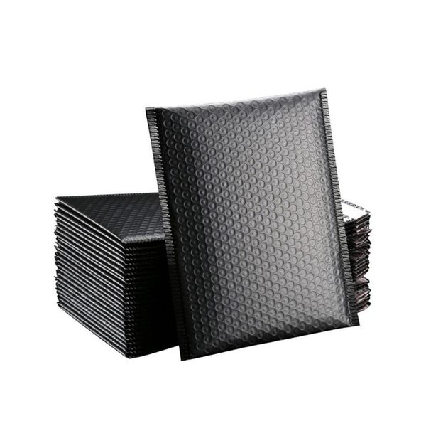 

50pcs bubble envelop self seal black foil bubble mailer for gift packaging lined poly mailer wedding bag jllykm lucky2005