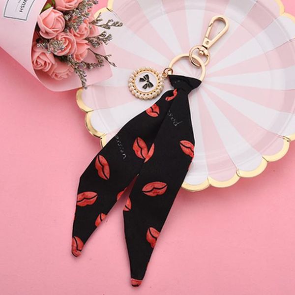 

fashion scarves key chain bowknot exquisite decoration silk tassels keychains women bag charm pendant eh107 h wmtvsm, Slivery;golden