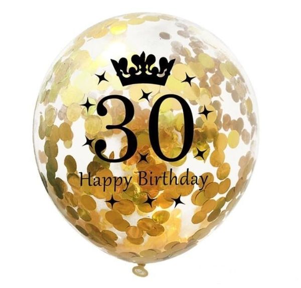 

confetti inch latex inflatable balloon balloons clear 12 30 40 50 anniversary birthday party decoration