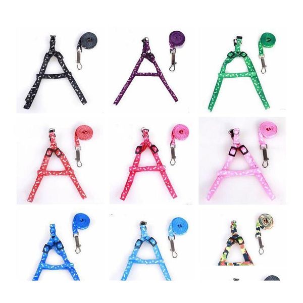 

dog harness leashes pet necklace rope tie collar nylon printed adjustable pet dog collar puppy cat animals accessories 1.0*110cm avcbd
