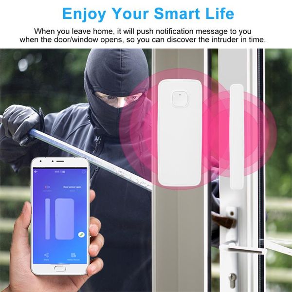 

ewelink bt wifi door sensor app control door window opening security alarm sensor magnetic switch wireless detector linkage