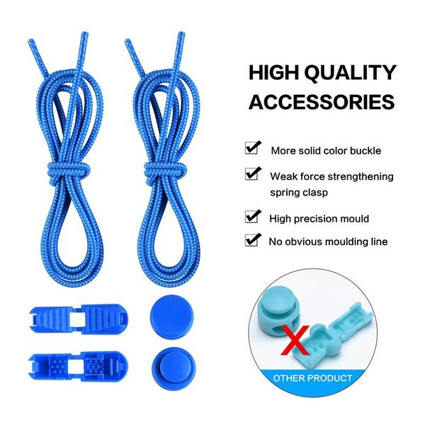 

factory direct sales lazy shoelace child safety lace buckle white dot elastic rope sports shoelace, Silver