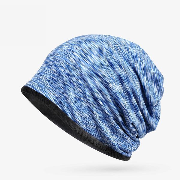 

cokk мужчины beanie зимние шляпы для женщин тюрбан шапка шапка женские плюс бархат толщиной теплый горячий капот капота косточка костяная му, Blue;gray