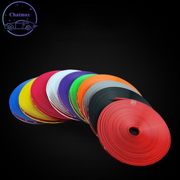 

8m multi-colors car wheel hub rim trim for honda city civic accord fit cr-z ur-v cr-v edge protector ring tire strip guard rubber 258u