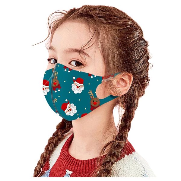 

kids washable silk ice christmas print masks reusable mask for child dustproof face covering