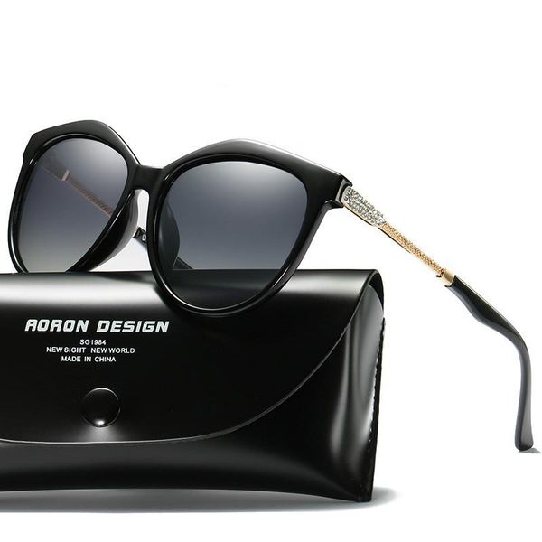 

sunglasses arrival 2021 brand design classic polarized women driving round vintage sun glasses female uv400 gafas de sol, White;black