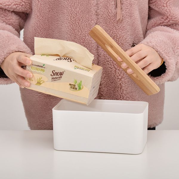 

new bamboo removable lid rectangular tissue box multi designs