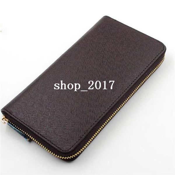

hh high qualty zipper wallet card case luxurys designers wallet men women pu leather coin purse holder lady long letter wallets m60017, Red;black