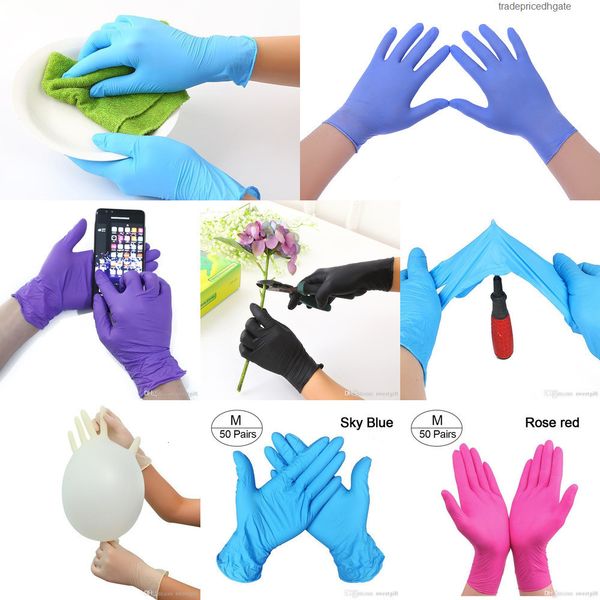 

waterproof ambidextrous exam fast disposable nitrile for delivery house gloves hi la20