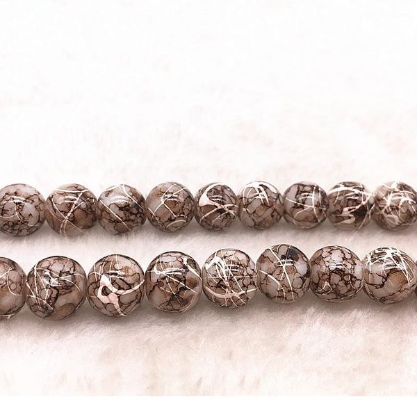 

wholesale 4/6/8/10mm double colored glass beads loose spacer beads painted charm for jewellery making diy bracelet&neck qyllah