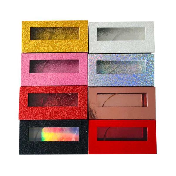 

new 30/pack wholesale false eyelash packaging box lash boxes packaging custom logo faux mink lash strip empty rectangle case