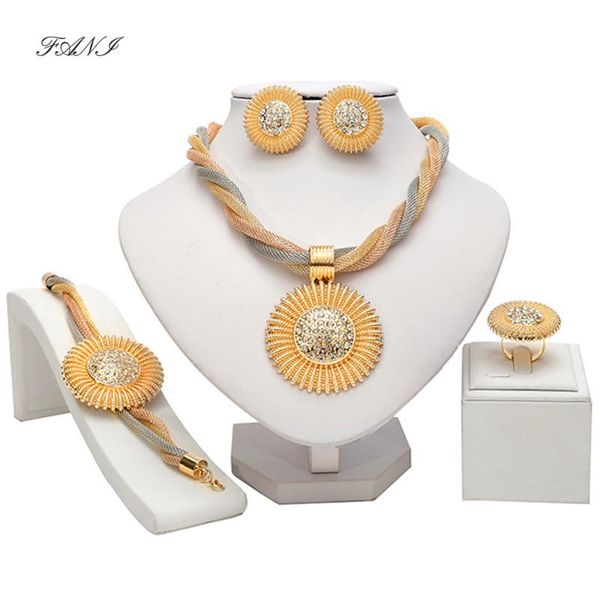 

fani 2021 изысканный dubai gold ювелирные изделия набор бренда нигерийская свадебная женщина аксессуары ювелирные изделия оптовая заявление, Silver