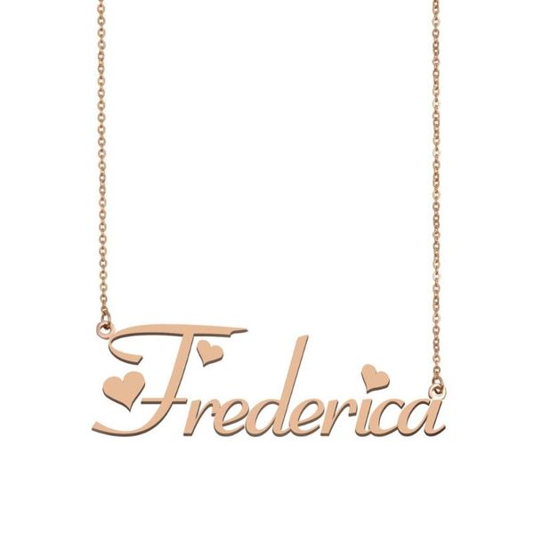 

pendant necklaces frederica name necklace , custom for women girls friends birthday wedding christmas mother days gift, Silver