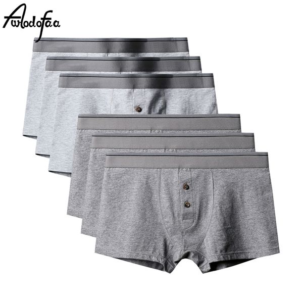 

6pcs/lot new brand cotton men's boxers shorts male home short man cuecas fashion plus size underwear fat y200415, Black;white