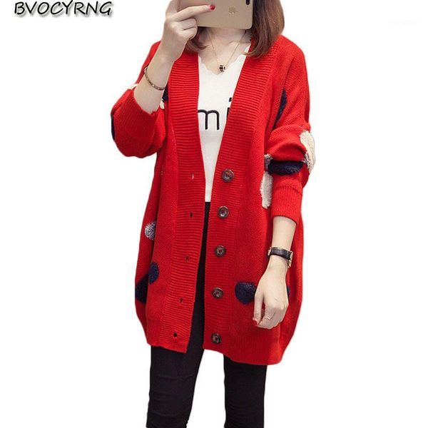 

fashion ladies cardigan sweater 2019 new women's spring and autumn knitted jacket v-neck long-sleeved loose a11601, White;black