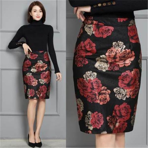 

2021 new fashion genuine real sheep leather skirt k18, Black