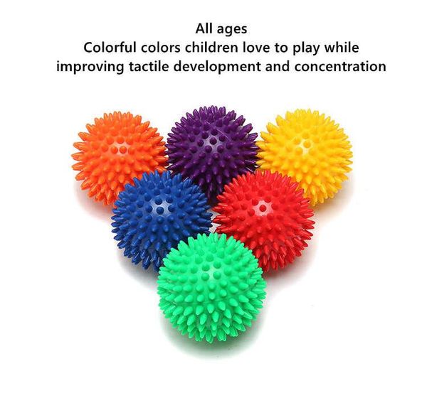

durable pvc spiky massage ball trigger point sport fitness hand foot pain relief plantar fasciitis reliever hedgehog 7cm balls