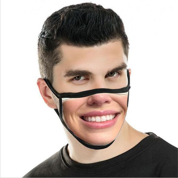

cotton 3d human funny fashion printing masks face dhl reusable cycling mask washable mask shipping dust-proof