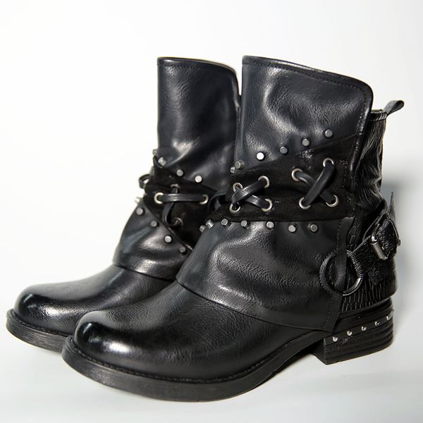 Venda Quente-Tendência Botas Martin das Mulheres 2019 Outono e Inverno Europeu e Americano Retro Wild Women Botas Casuais Senhoras Akle Botas