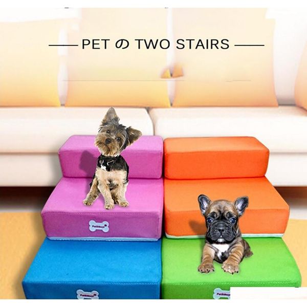 

dog stairs pet 2 steps stairs for small dog cat dog house pet ramp ladder anti-slip foldable dogs bed stairs pet supplies 201124 w0tp1