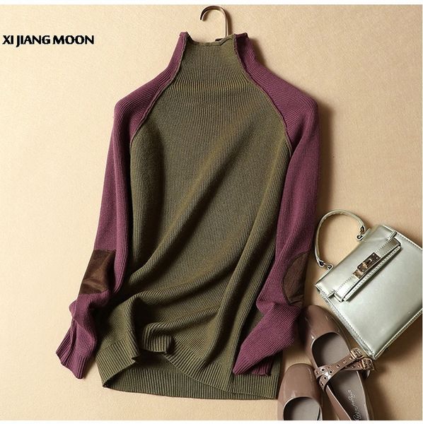 

2019 autumn winter new women fashion turtleneck sweater thick knitting high-quality pullover shrug women sweater r572 c1120, White;black