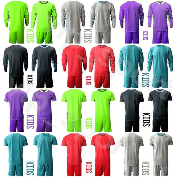 

children lyon goalkeeper gk soccer long sleeve 1 anthony lopes youth 30 julian pollersbeck jersey set goalie kids football shirt kits, Black;yellow