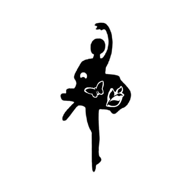 

7.7*16.2 interesting aerobic exercise dancing fitness car sticker vinyl black/silver accessories c16-2033