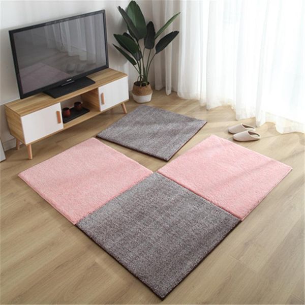 

carpets thick plush tatami mats stitching children's suede crawling mat can be customized