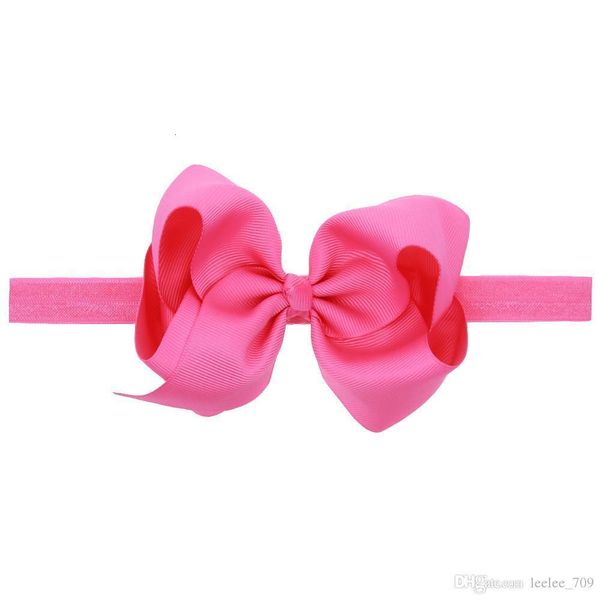 

ntqqgirls elastic grosgrain ribbon 5inch bow headbands baby children handmade hairbands kids hair accessories infant pri