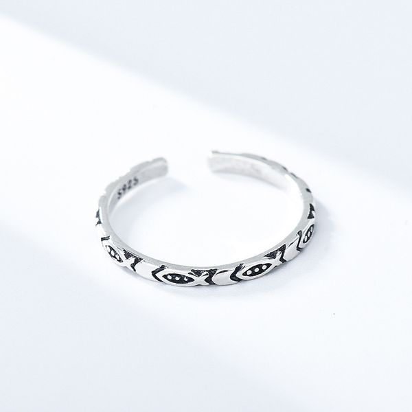 

s925 sterling silver personalized adjustable opening ring