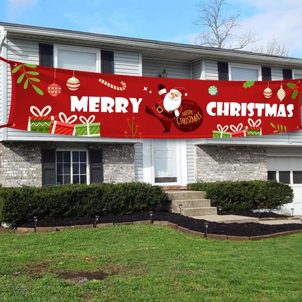 

new merry christmas banner happy halloween banner decoration party birthday shop scene celebration banners flag pulling 2020 wmtdif