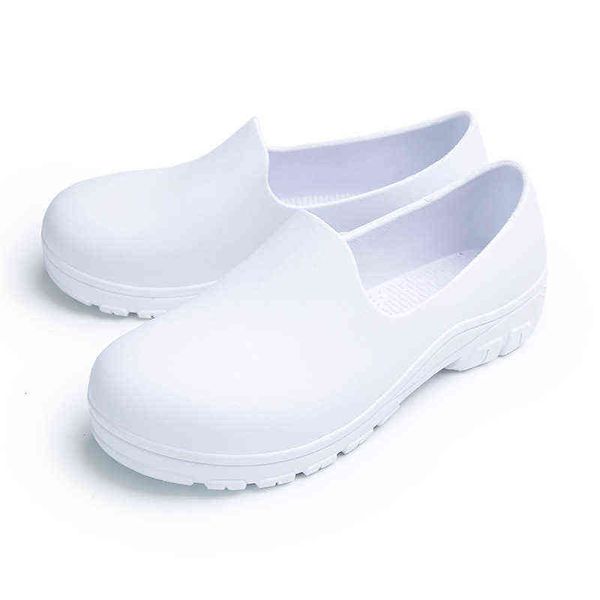 

solid color all inclusive pvc waterproof and antiskid insole work shoes chef 20108, Black;brown