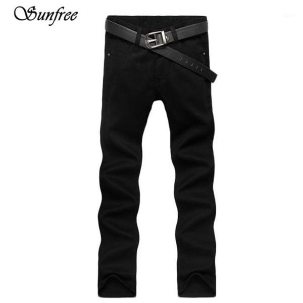 

sun2016 new four season men jeans slim straight pants black color jeans men pants brand new dec 61, Blue