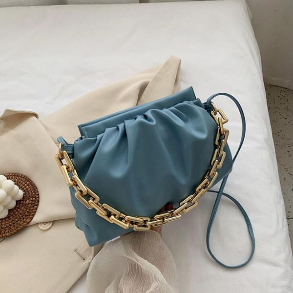 

2022 hbp fashion ruched shoulder bags for women designer lady handbags chain armpit